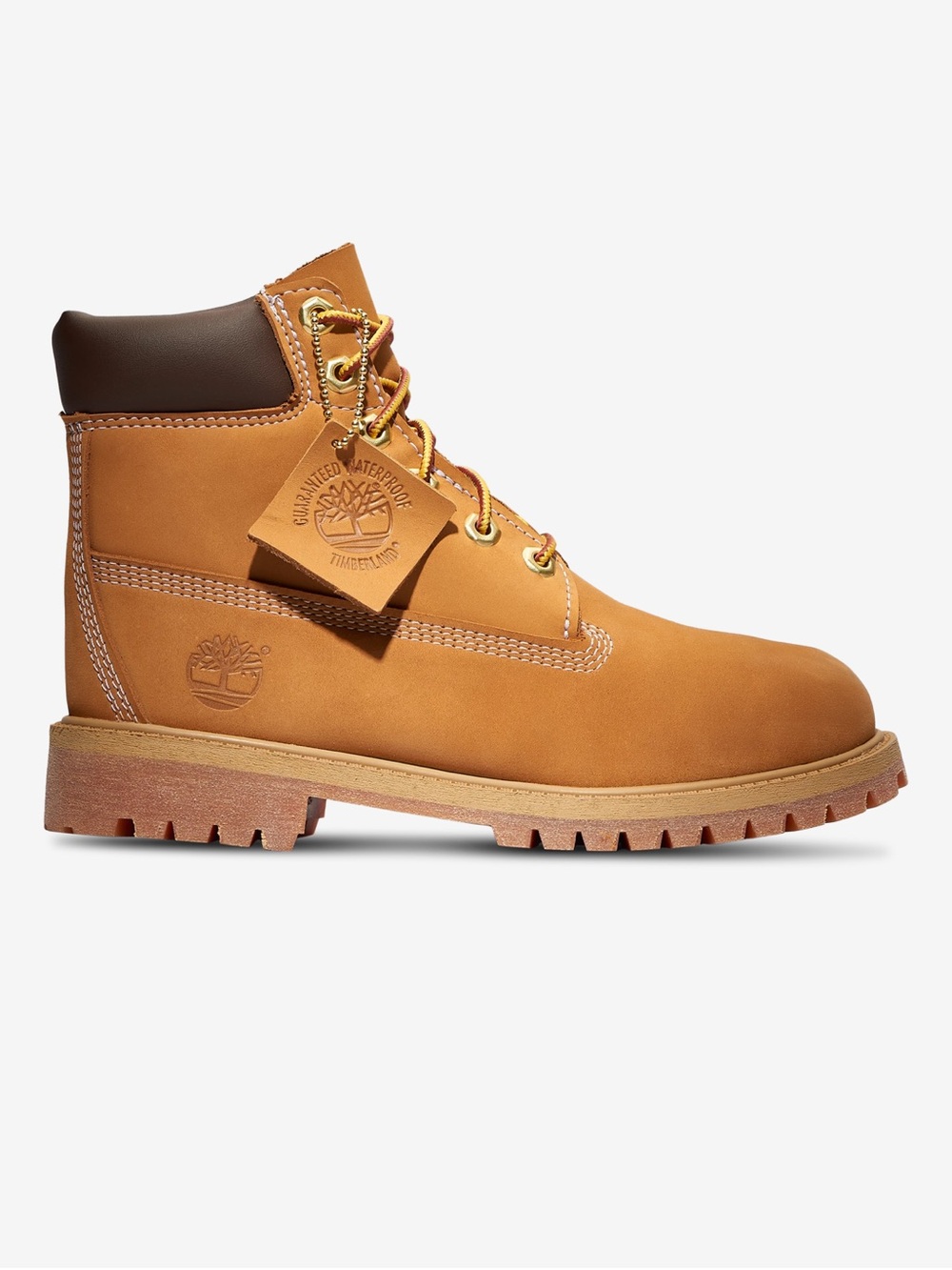TIMBERLAND Waterproof 6” Work Boots in Wheat Brown - Classic Lace-Up